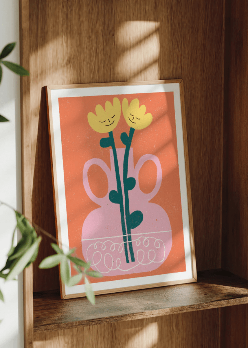 Affiche Tulipes Jaunes Amélie Lehoux x Paperole 8 x 10 - Ex - voto