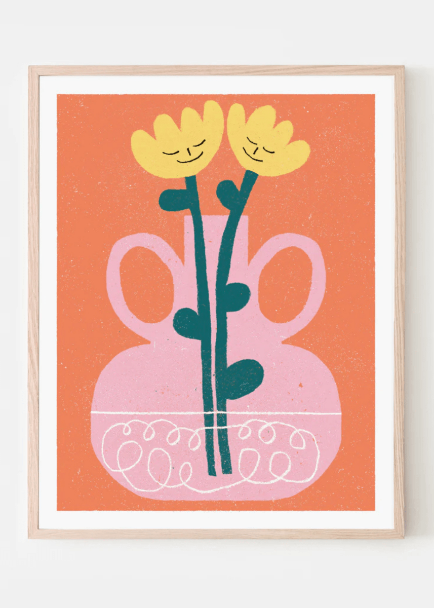 Affiche Tulipes Jaunes Amélie Lehoux x Paperole 8 x 10 - Ex - voto