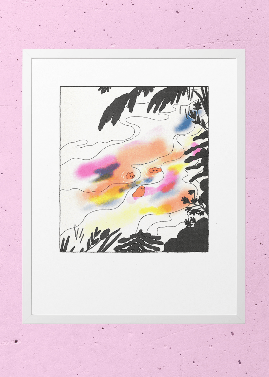 Affiche Wild Swim 12 x 17po H. Covell Kiblind Atelier - Ex - voto