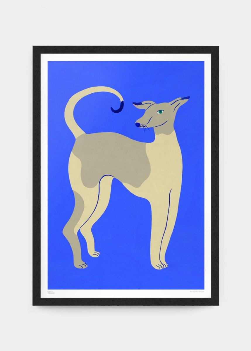 Affiche Young Dog on Blue A3 Evermade - Ex - voto