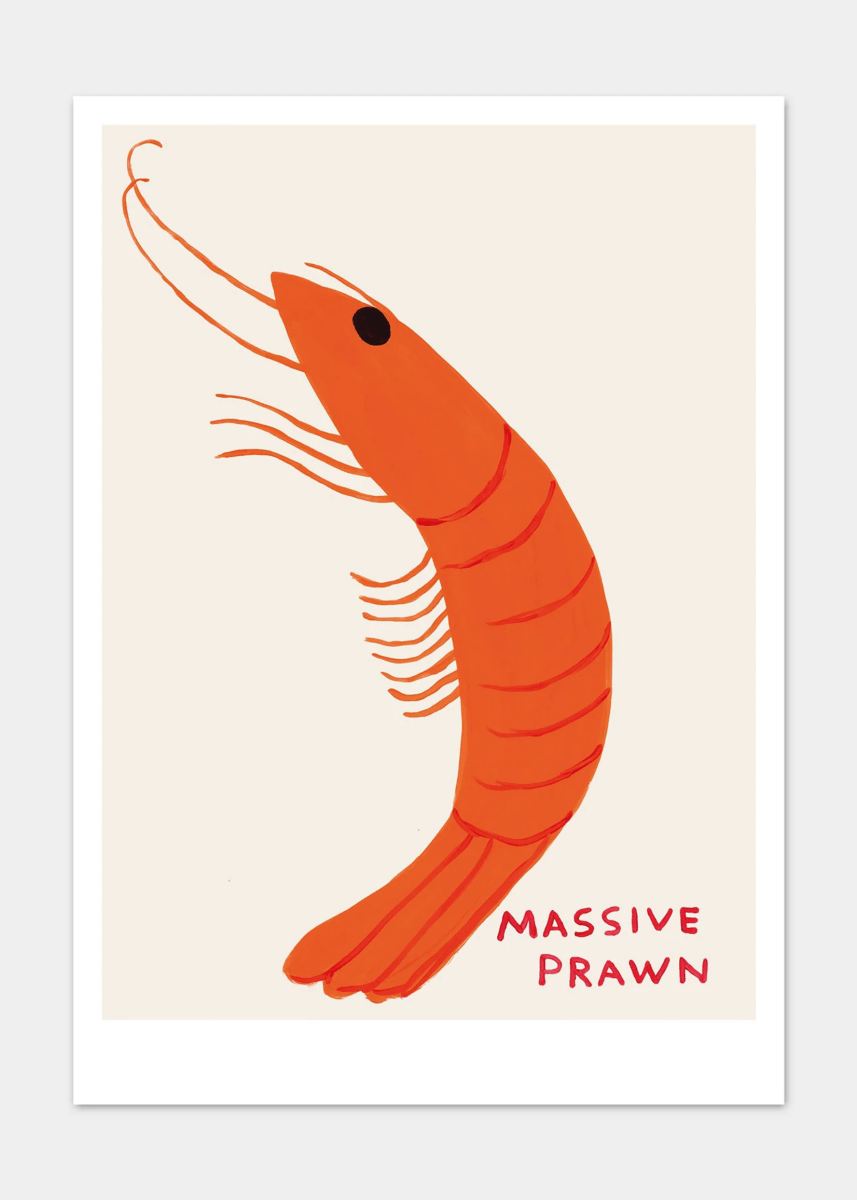 Affichette A5 Massive Prawn D.Shrigley - Ex - voto
