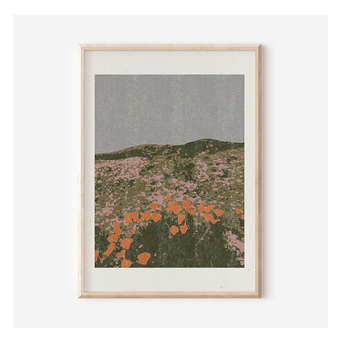 Affichette California Poppies 8.5 x 11 Cocoshalom - Ex - voto
