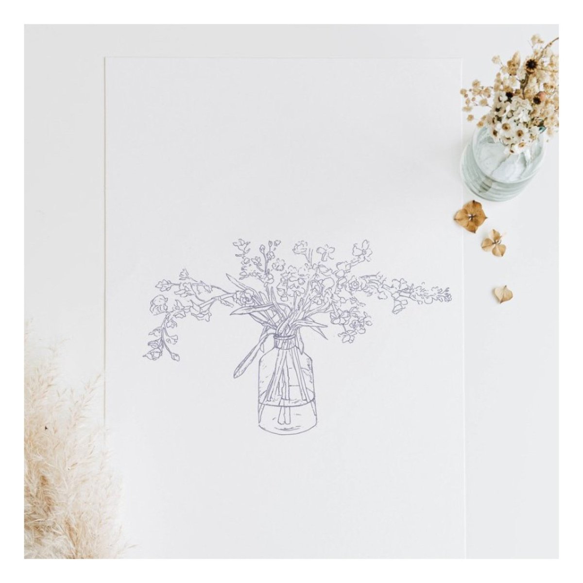 Affichette Flower Study Cocoshalom 8 x11 - Ex - voto