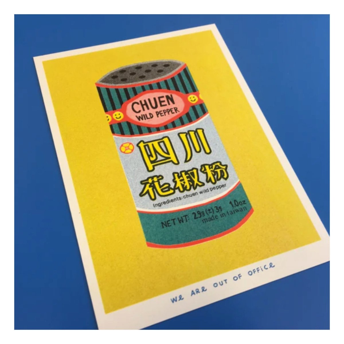 Affichette Riso Chuen Peppers 5x7po We Are Out of Office - Ex - voto