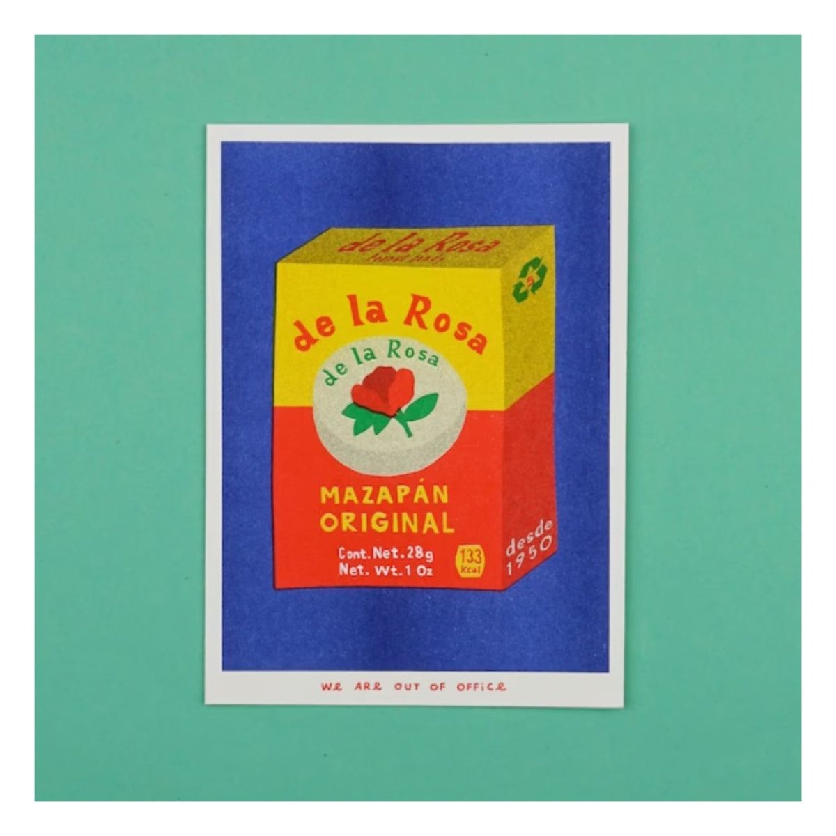 Affichette Riso Mazapan Original 5x7po We Are Out of Office - Ex - voto