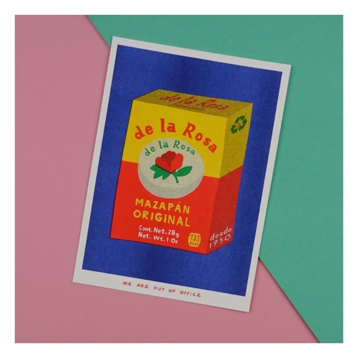 Affichette Riso Mazapan Original 5x7po We Are Out of Office - Ex - voto