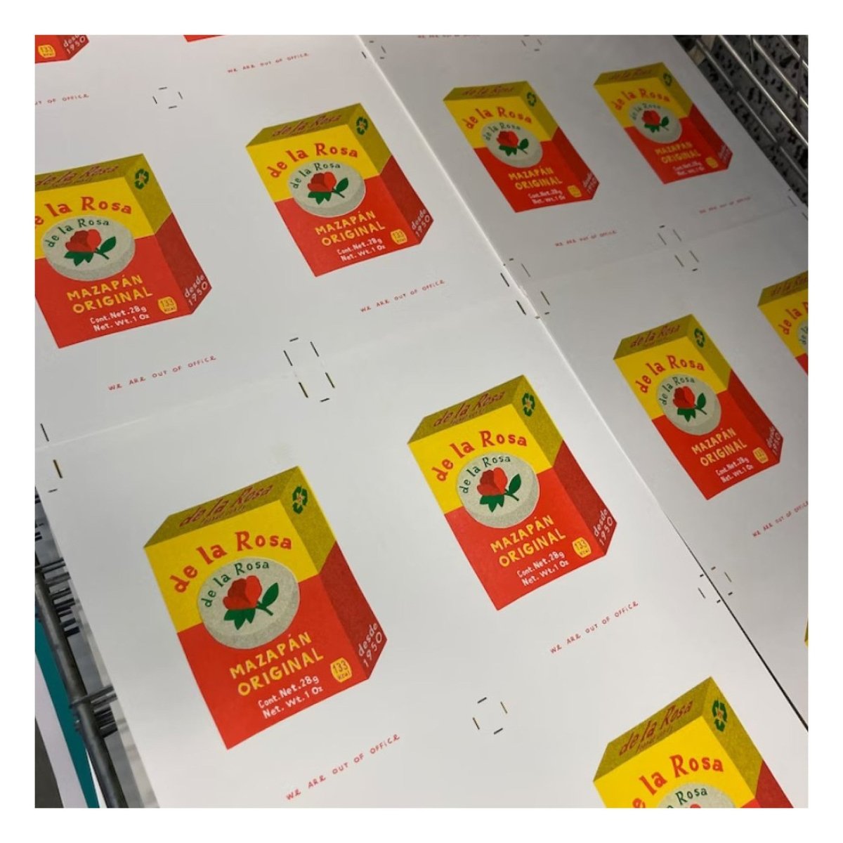 Affichette Riso Mazapan Original 5x7po We Are Out of Office - Ex - voto