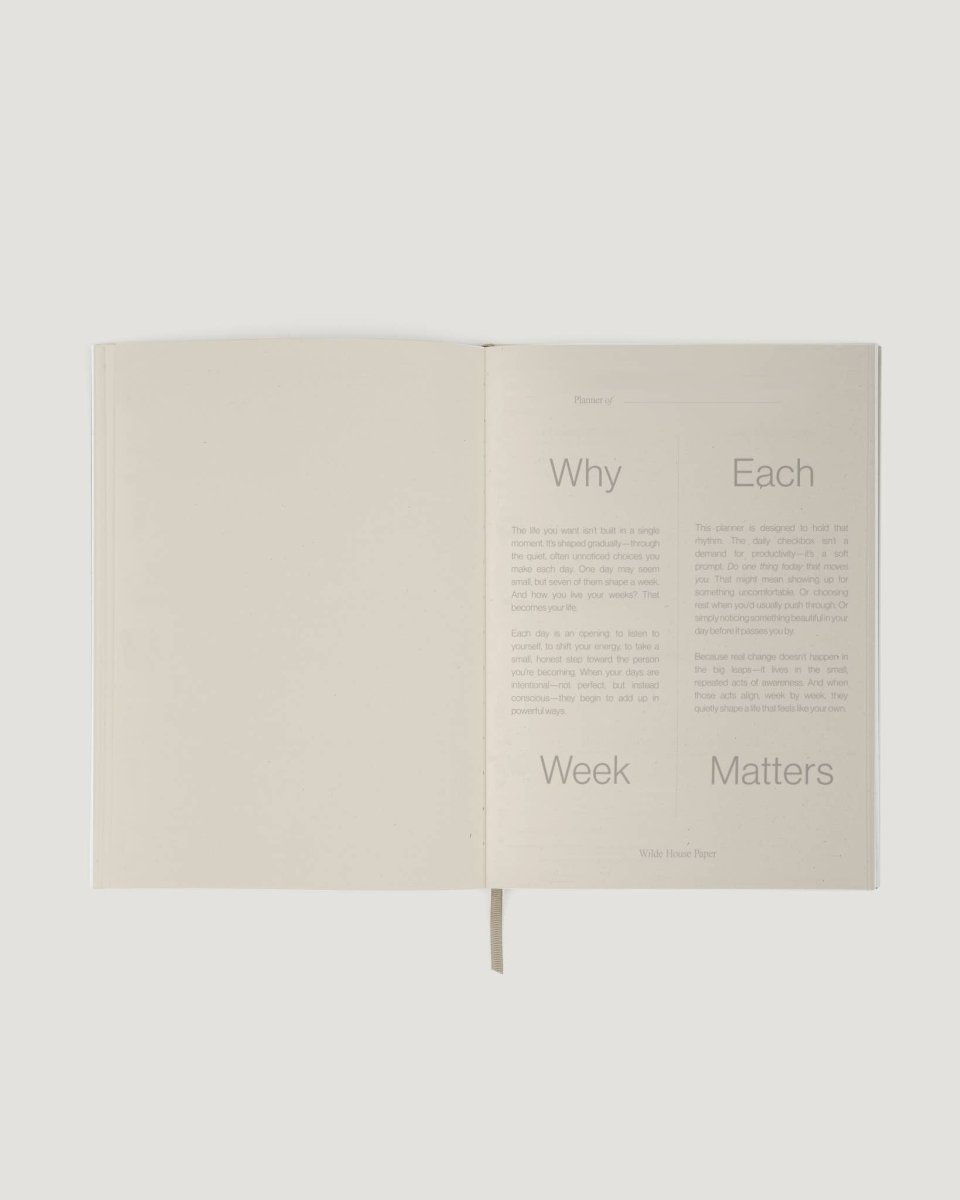 Agenda Hebdomadaire Beige Wilde House Paper - Ex - voto
