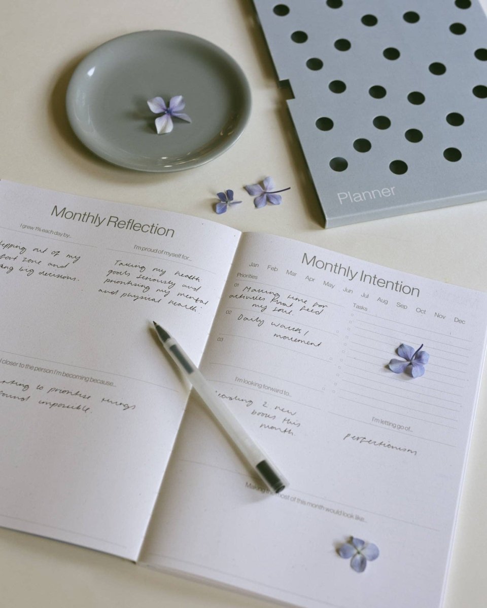 Agenda Mensuel Bleu Wilde House Paper - Ex - voto