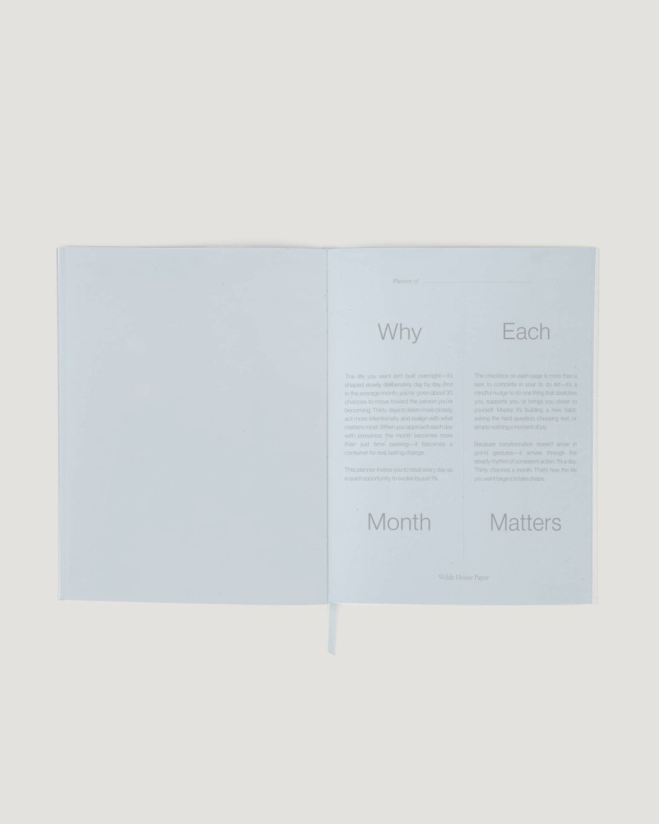 Agenda Mensuel Bleu Wilde House Paper - Ex - voto