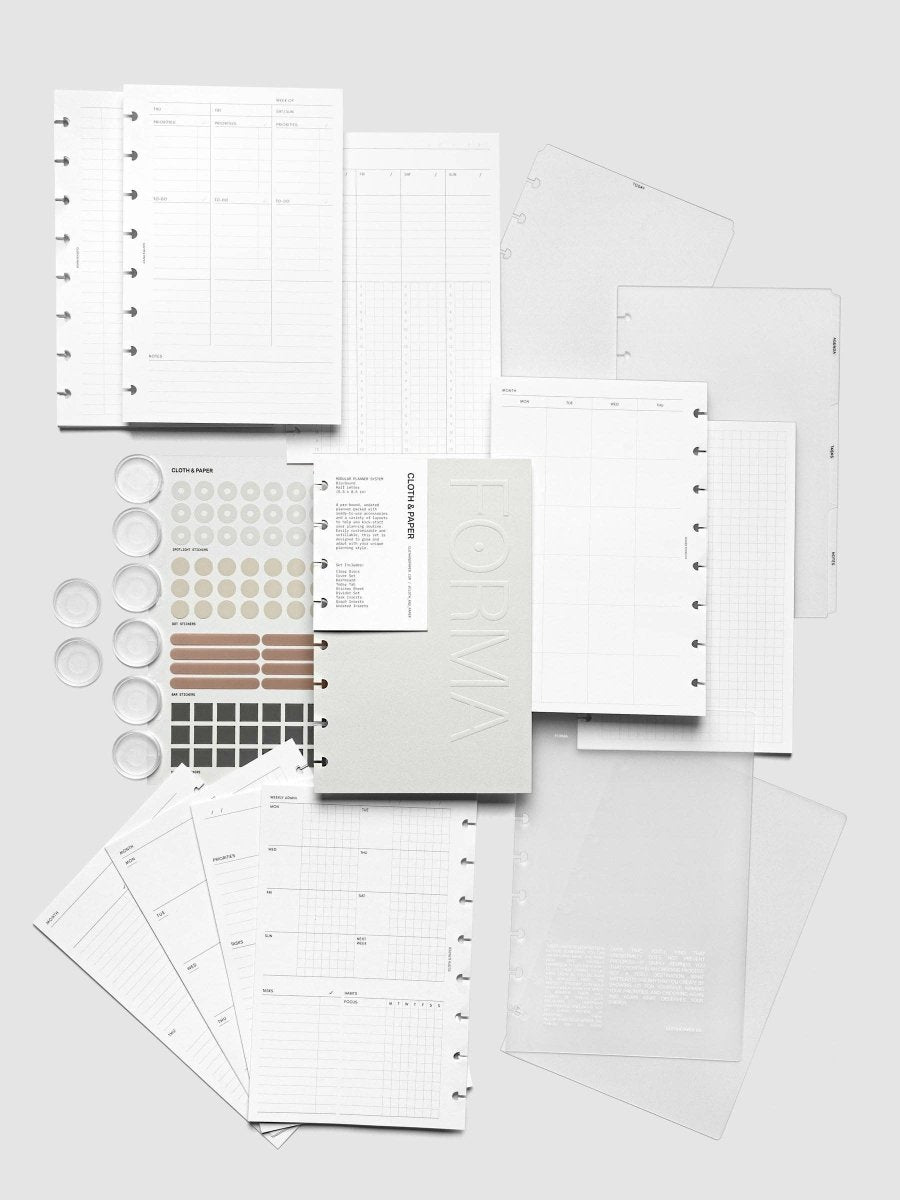 Agenda Non Daté Modulaire FORMA Cloth &amp; Paper - Ex-voto