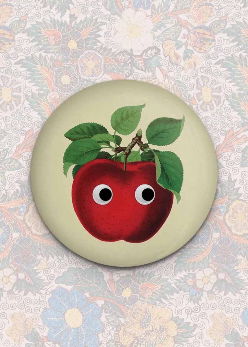 Aimant Googly Apple Stay Home Club - Ex - voto