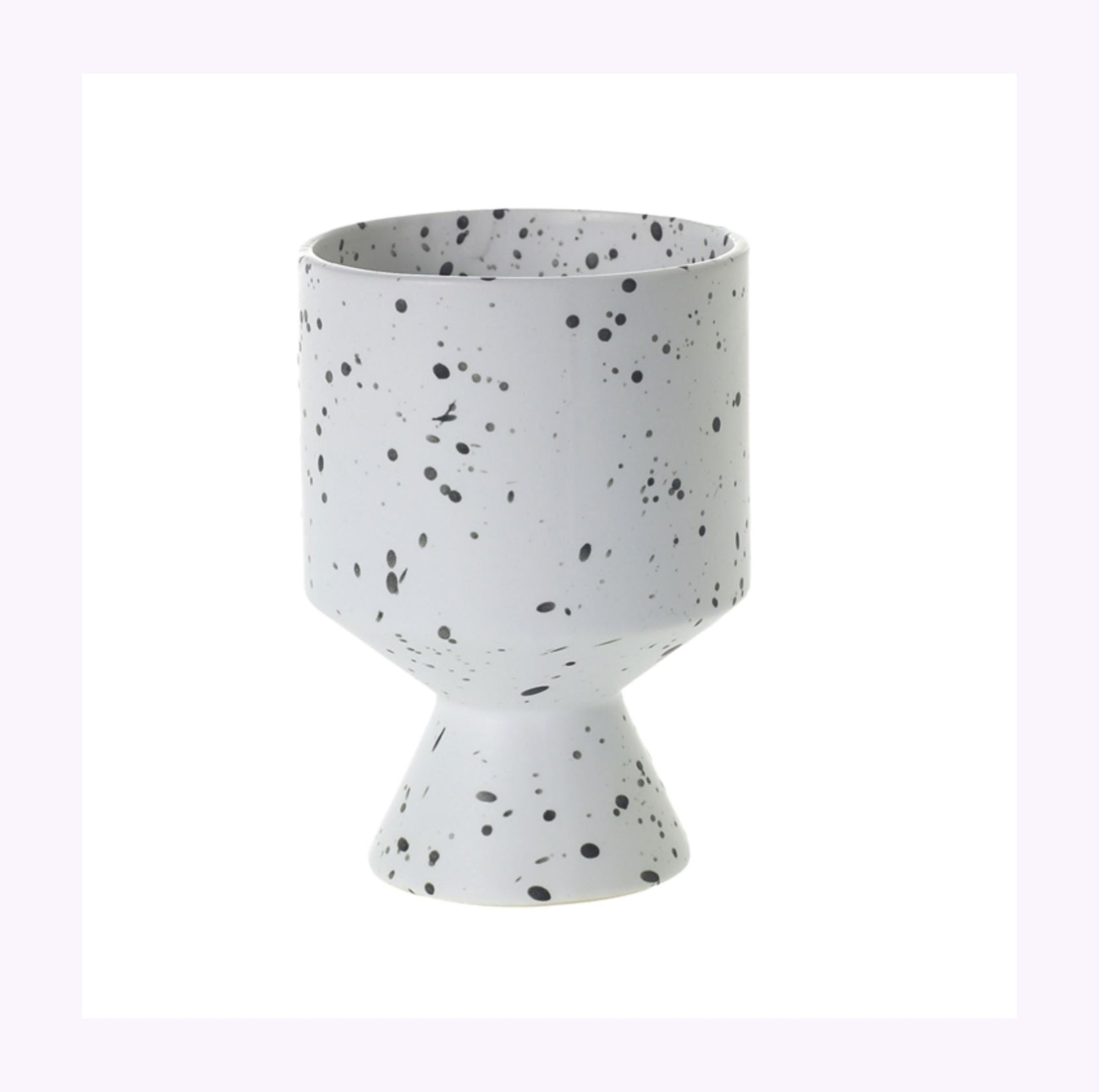 Cache-Pot De Vil Blanc Speckle 4,5 x 6,25 AD SOLDE - Vente Finale