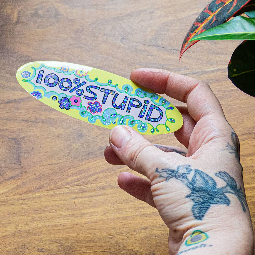 Autocollant 100% Stupid AS - Ex-voto