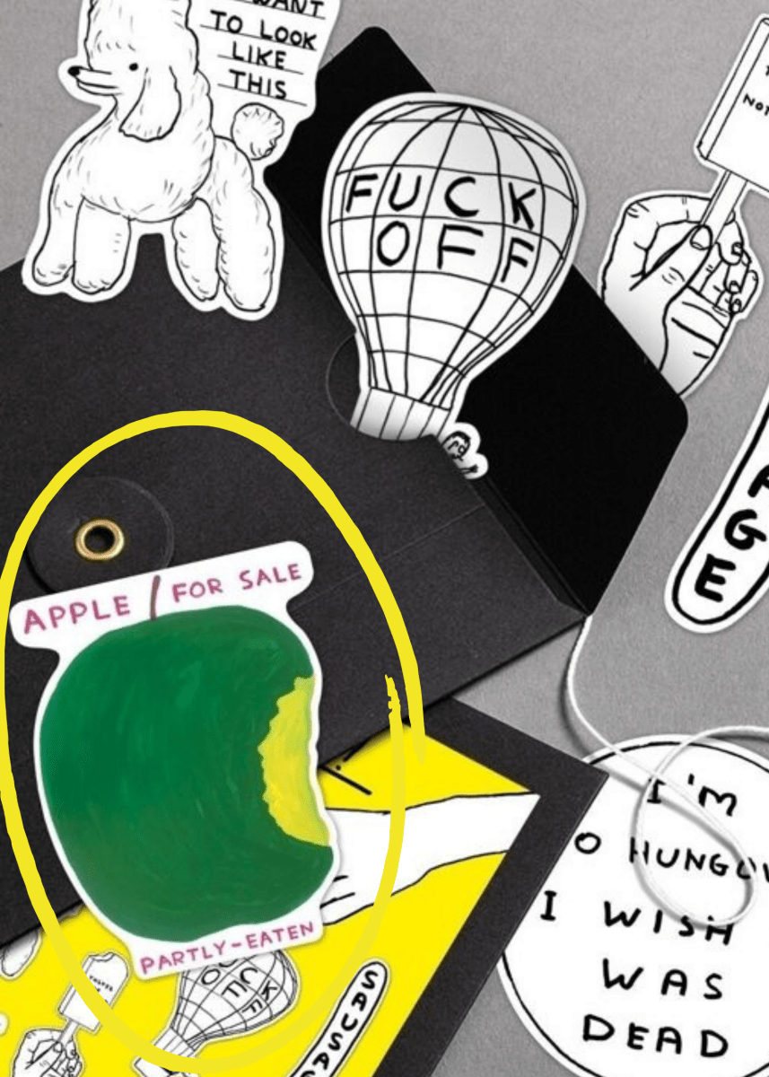 Autocollant Apple For Sale D. Shrigley - Ex - voto