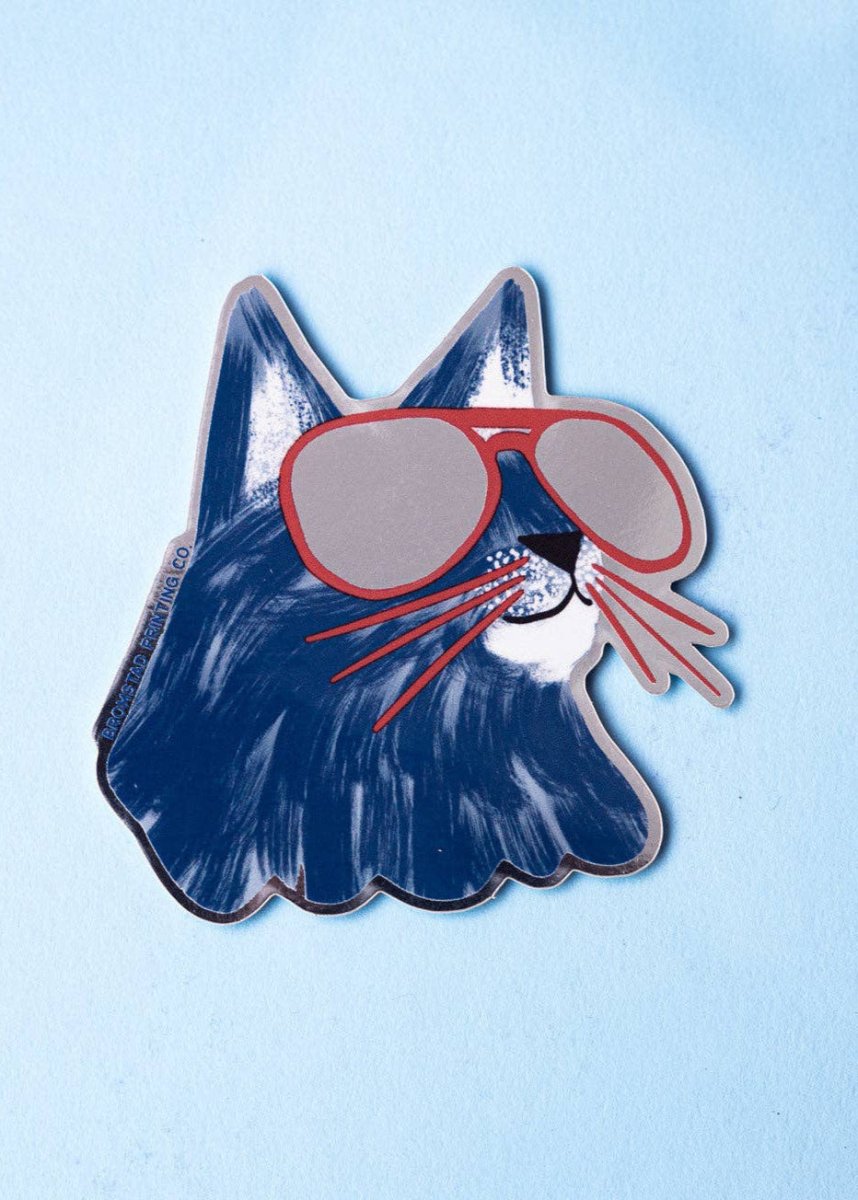 Autocollant Aviators Cat Mirror Bromstad Printing Co. - Ex - voto