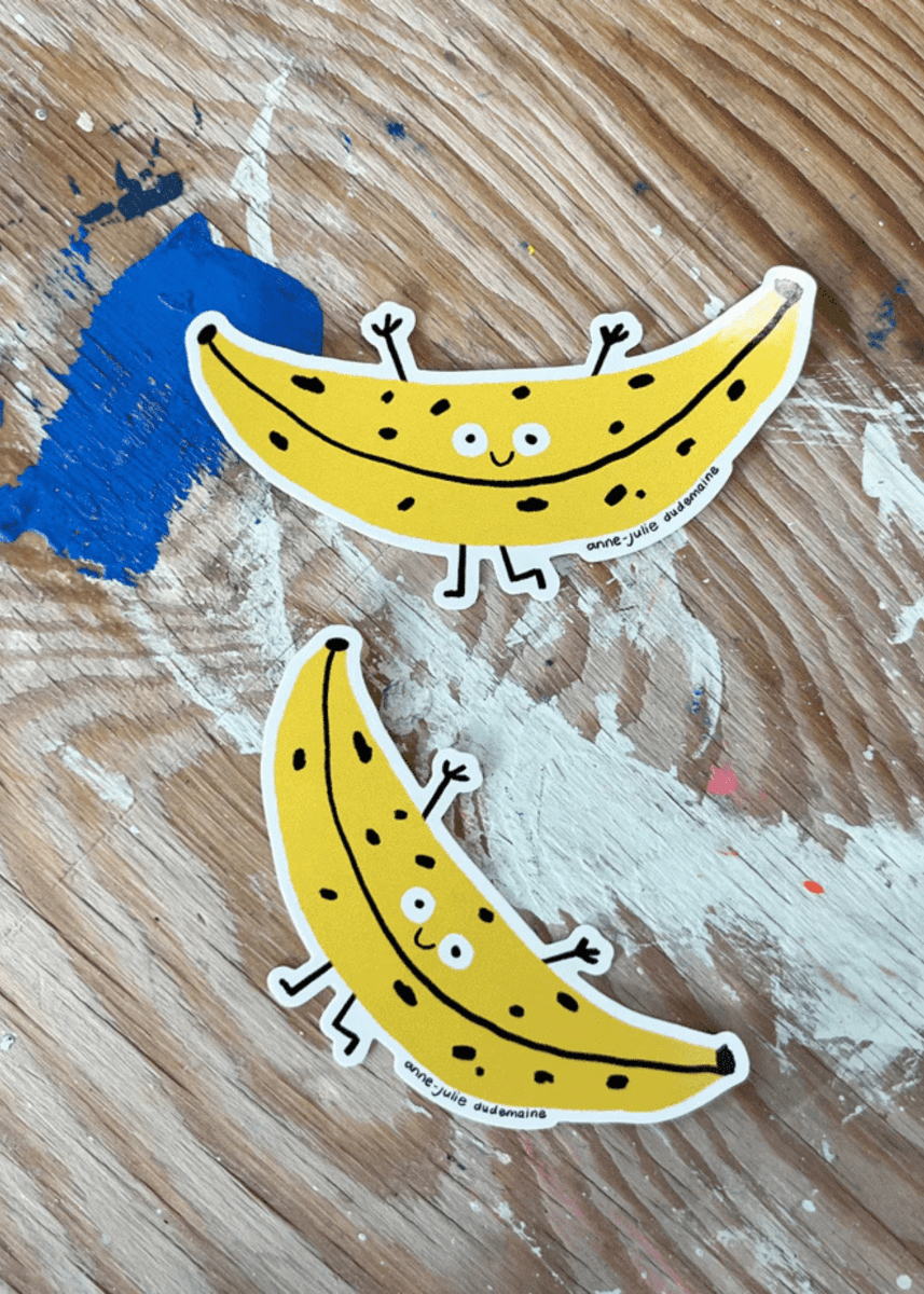 Autocollant Banane Anne - Julie Dudemaine - Ex - voto