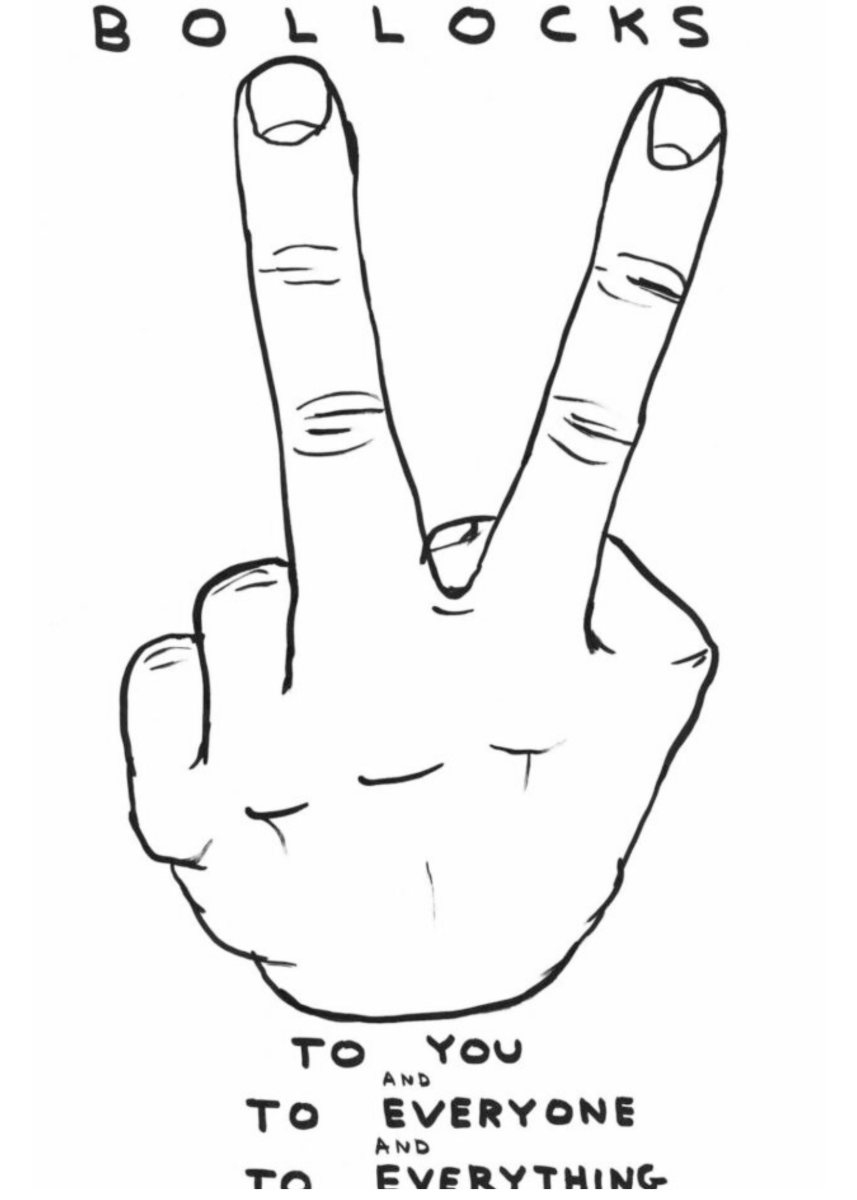 Autocollant Bollocks D. Shrigley - Ex - voto