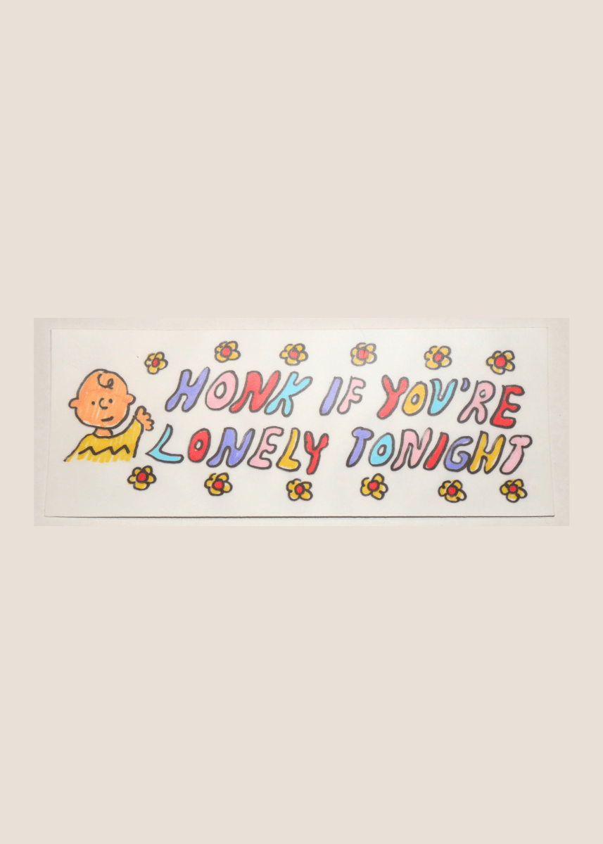 Autocollant Bumper Honk if you're Lonely Sandwitch Shop - Ex - voto