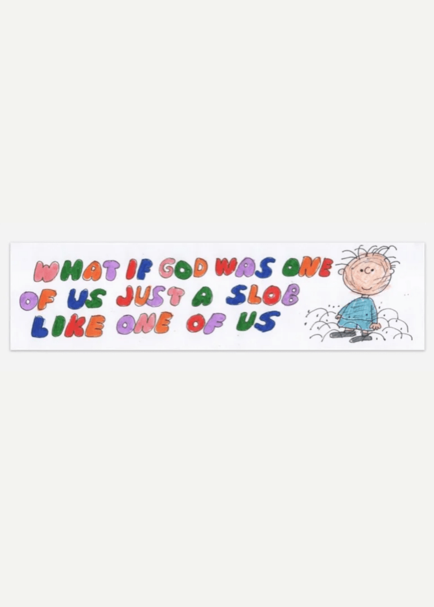 Autocollant Bumper What if God Was One of Us Sandwitch Shop - Ex - voto