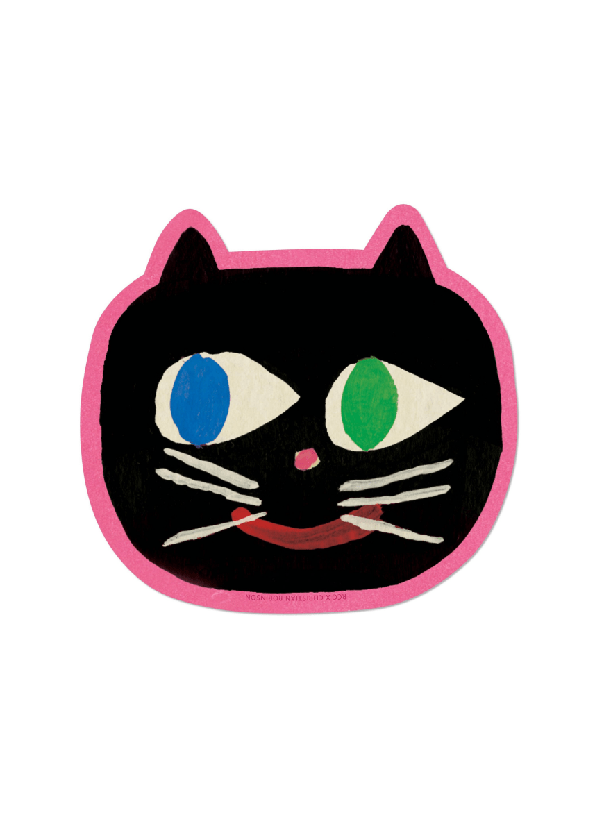 Autocollant Cool Cat Red Cap Cards - Ex - voto