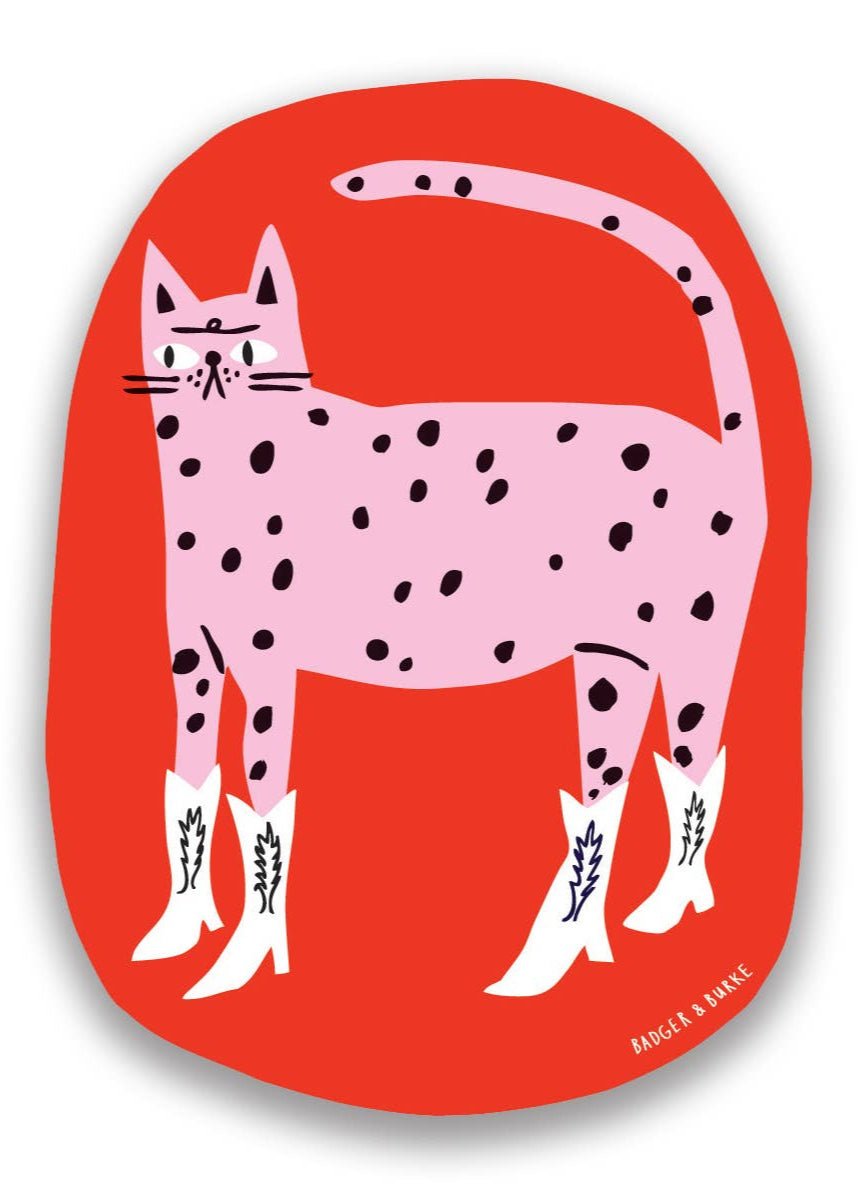 Autocollant Cowboy Kitty Badger & Burke - Ex - voto