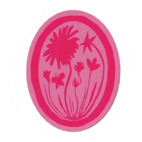 Autocollant Fleurs Roses Rags Af - Ex-voto