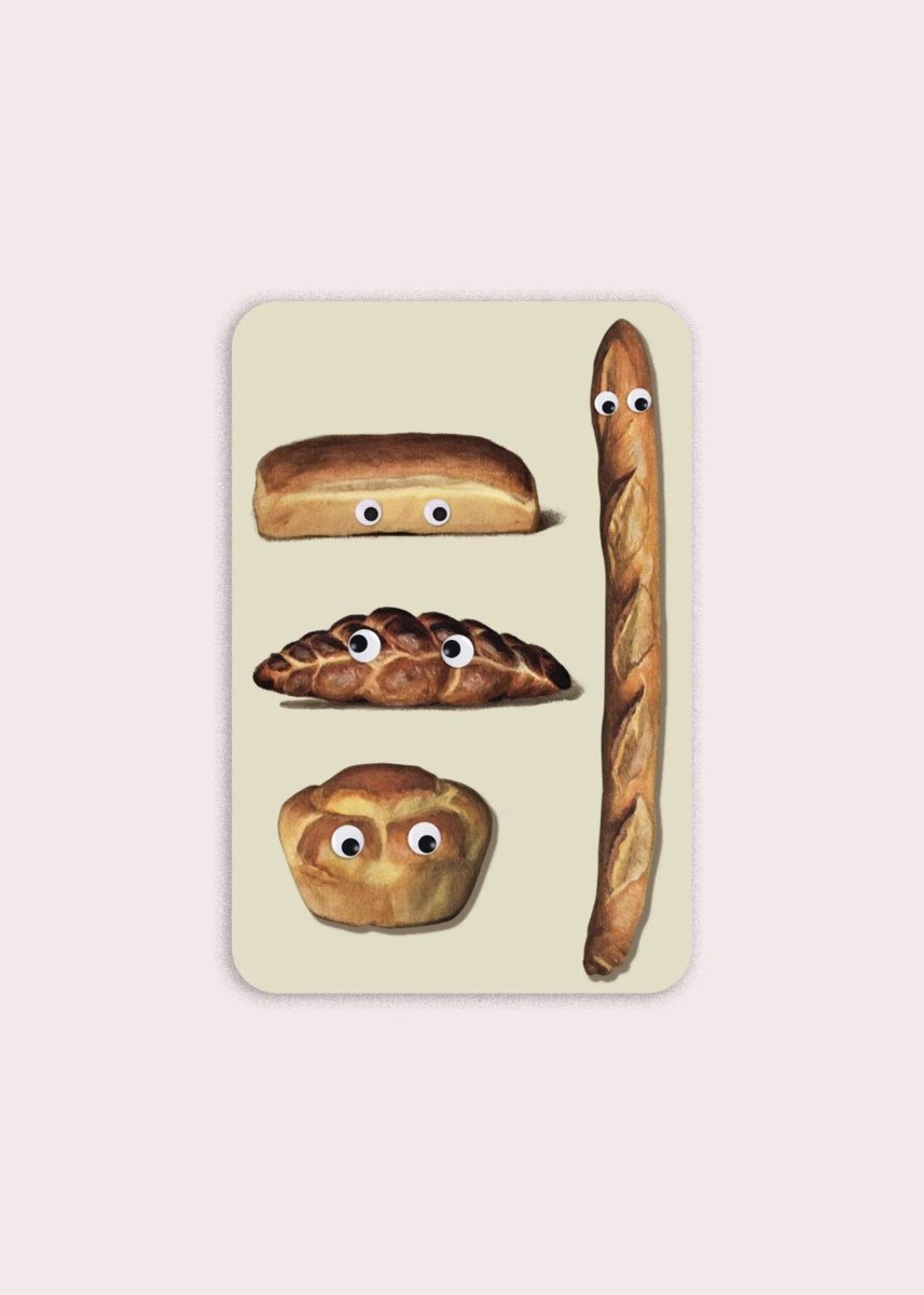 Autocollant Googly Bread Stay Home Club - Ex - voto