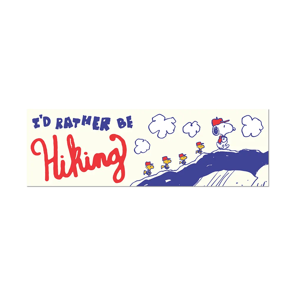 Autocollant I'd Rather Be Hiking Peanuts AS - Ex-voto