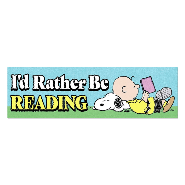 Autocollant I'd Rather Be Reading Snoopy Apply Stickers - Ex-voto