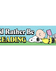 Autocollant I'd Rather Be Reading Snoopy Apply Stickers - Ex-voto
