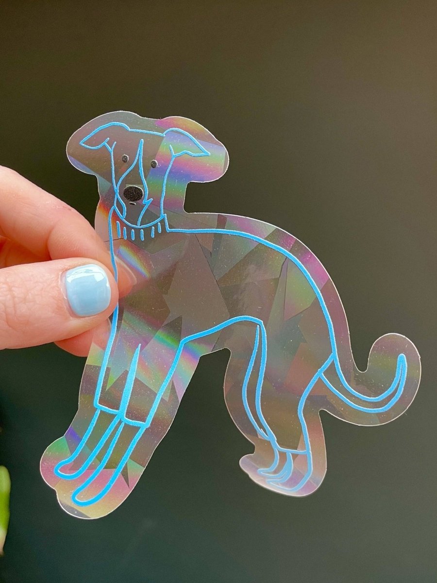 Autocollant Iridescent Lévrier Naomi Wilkinson - Ex - voto