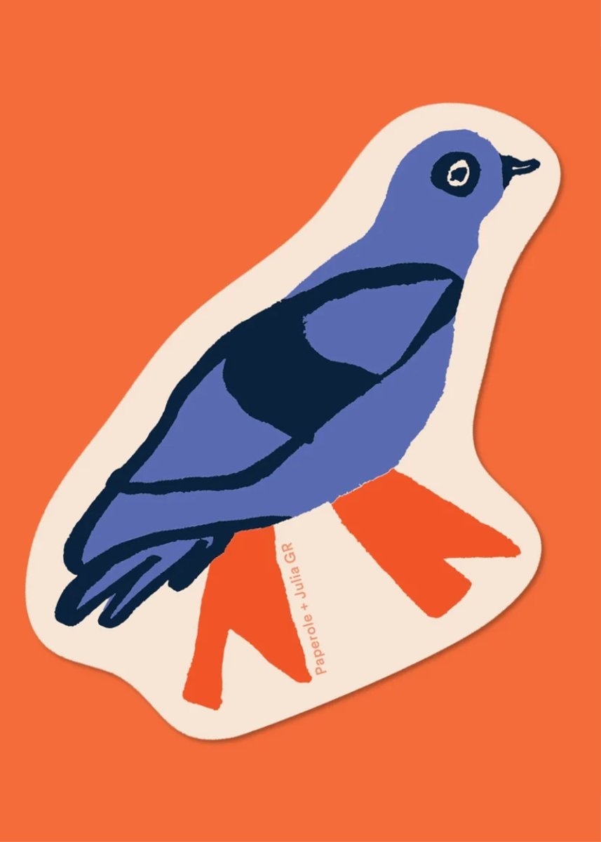 Autocollant Pigeon Paperole - Ex - voto