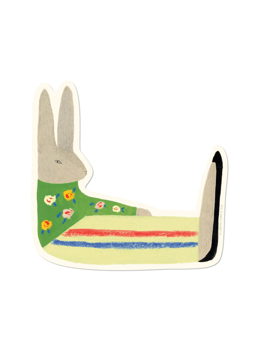 Autocollant Rabbit Red Cap Cards - Ex - voto