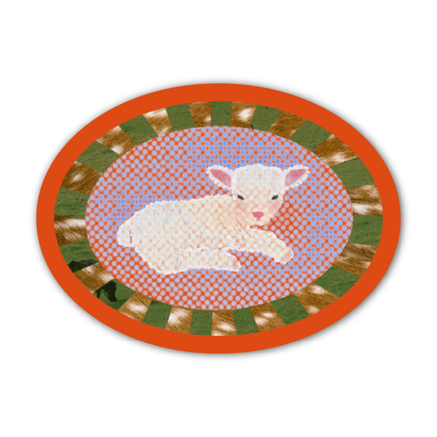 Autocollant RED LAMB! Rags Af - Ex-voto