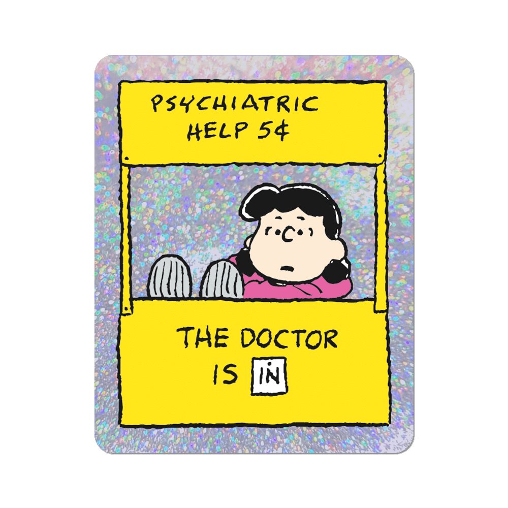 Autocollant The Doctor is in Peanuts AS - Ex-voto