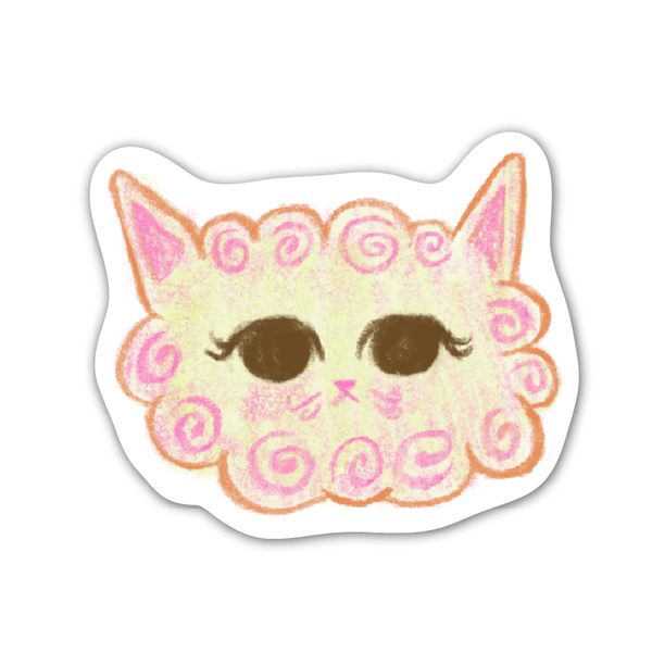 Autocollant WHITE CAT! Rags Af - Ex-voto