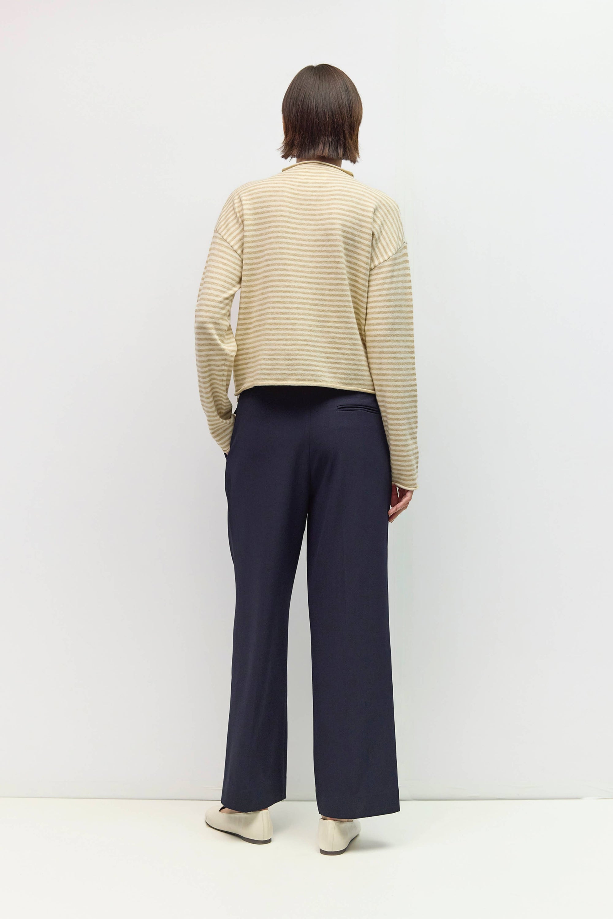 All Row Elisa Cardigan – Beige and Cream Stripes