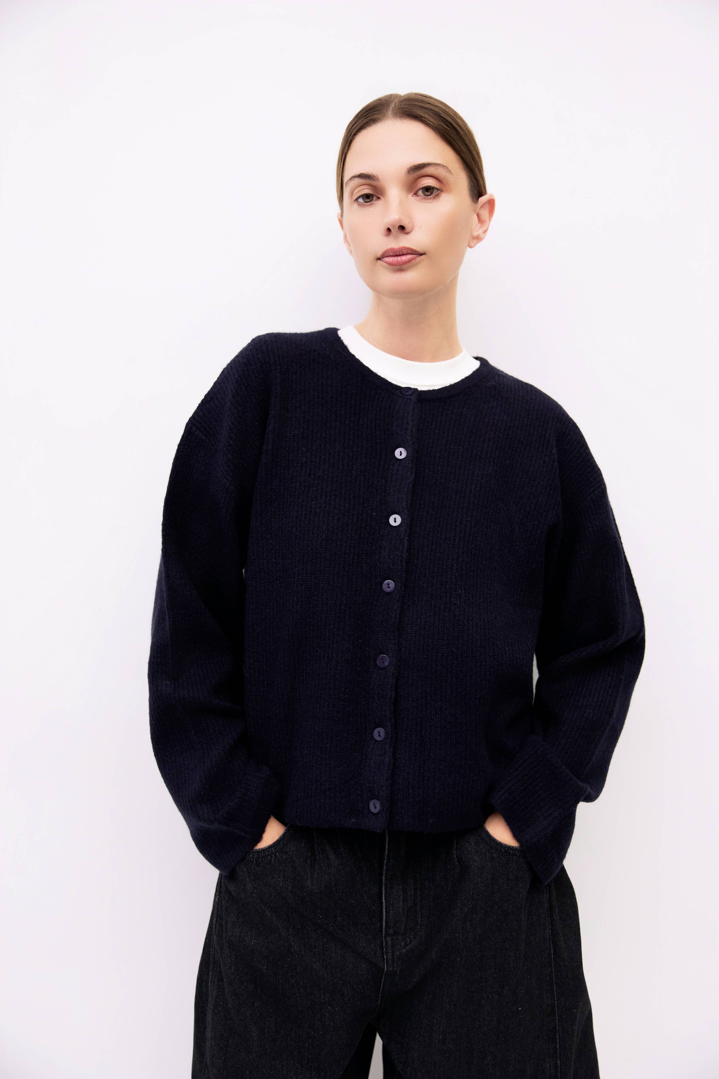 Mod Ref Anabel Navy Cardigan – Ex-voto