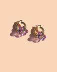 Boucles d'oreilles Dazy Glaze Lilas - Plaquées Or 24K Peter & June