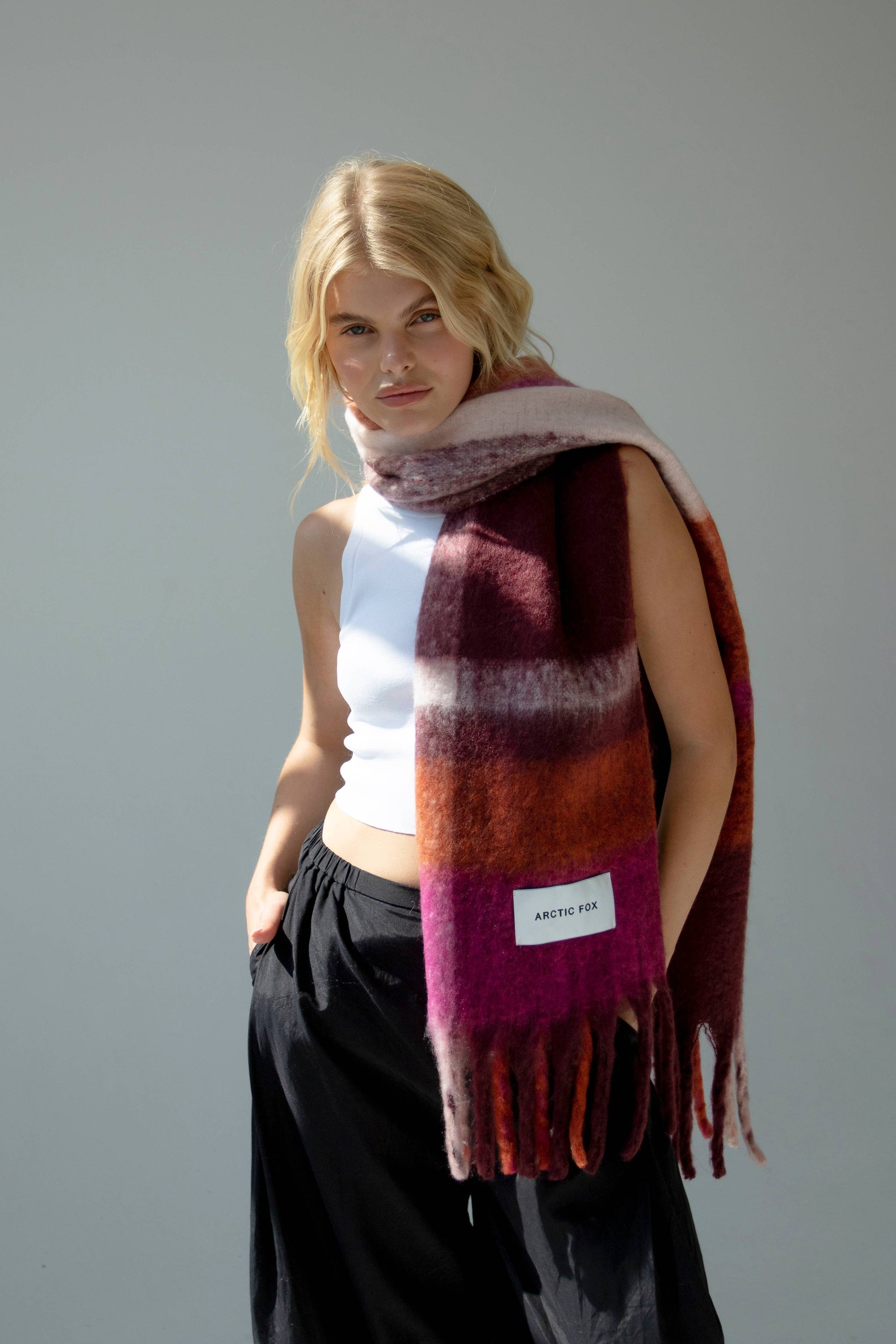 Stockholm Autumnal Fall Arctic Fox Scarf