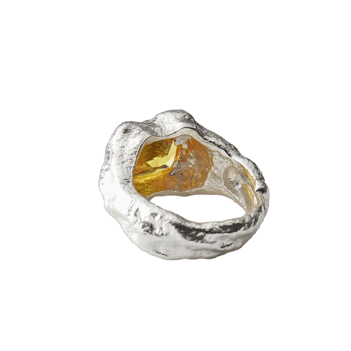 Bague Ajustable Essence Argent Citrine Adda Studio - Ex-voto