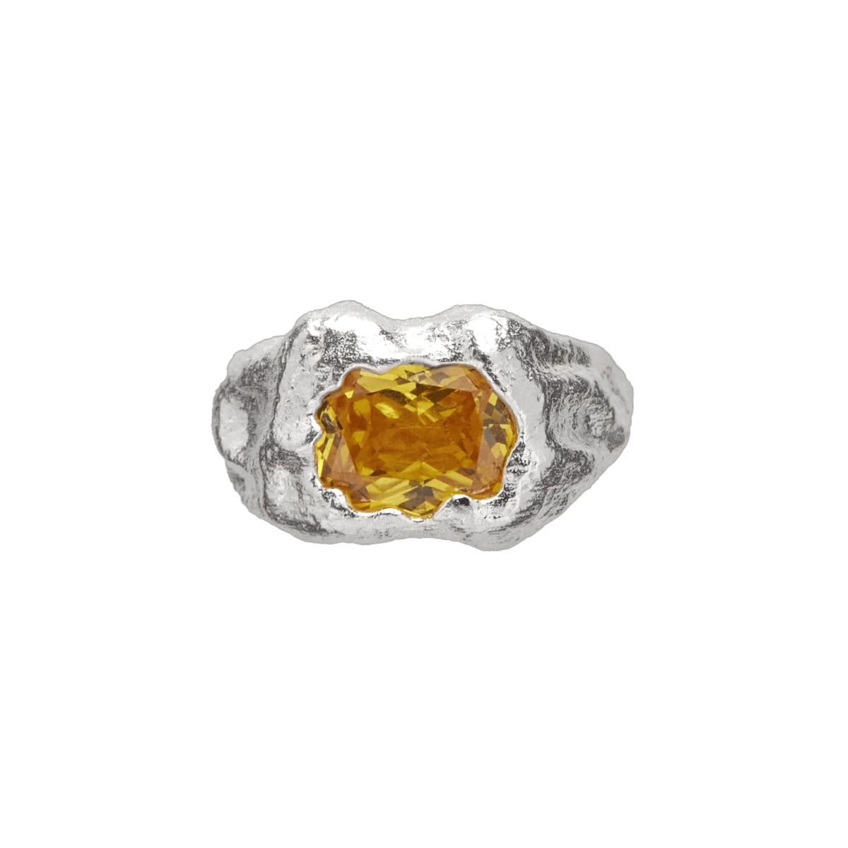 Bague Ajustable Essence Argent Citrine Adda Studio - Ex-voto