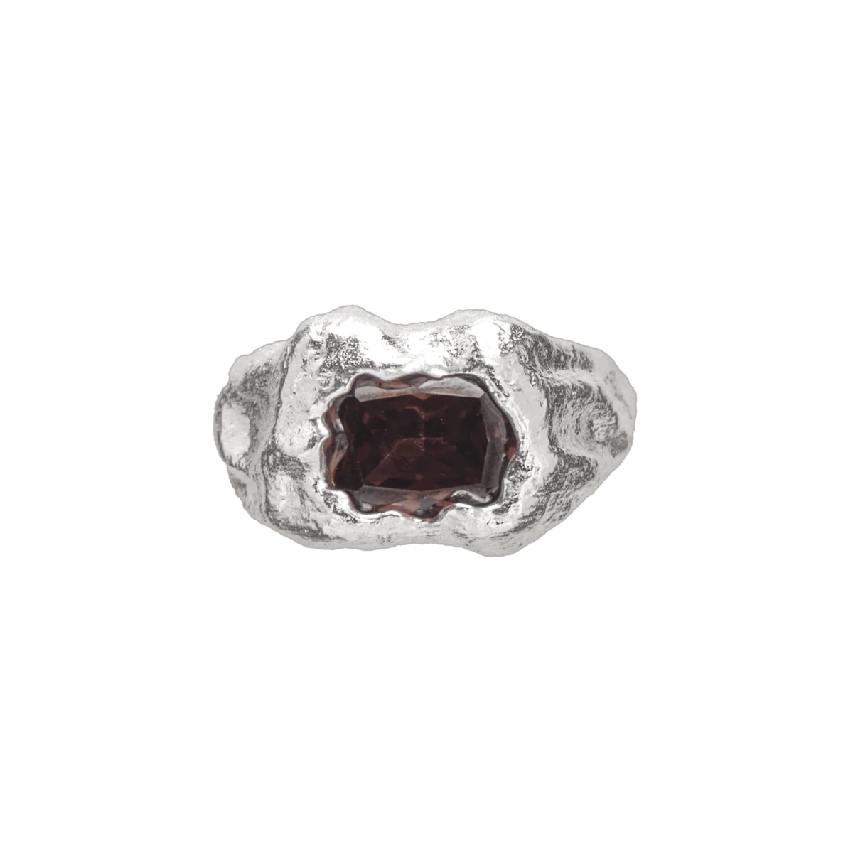 Bague Ajustable Essence Argent Tabac Adda Studio - Ex-voto