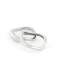 Bagues Ensemble de 2 Curve Twenty Compass Argent - Ex - voto