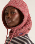 Balaclava Torsades Damson Madder Bourgogne - Ex - voto