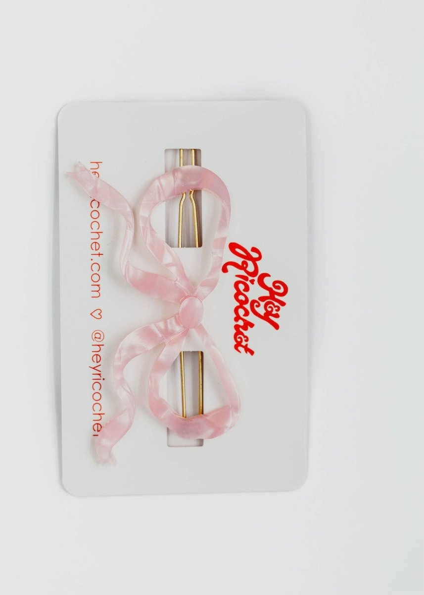 Barrette Boucle Rose Hey Ricochet - Ex - voto
