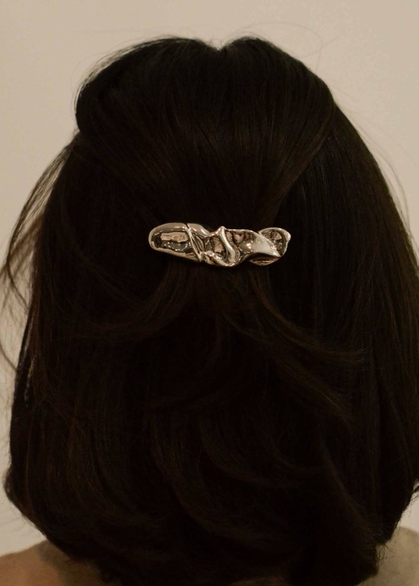Barrette Texturée Argent Nar&#39;sha - Ex - voto
