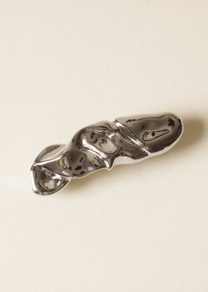 Barrette Texturée Argent Nar'sha - Ex - voto