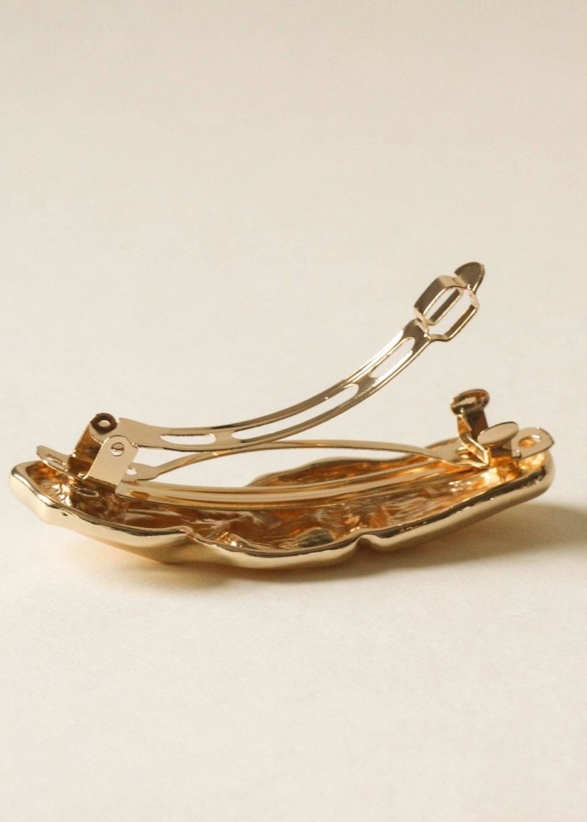 Barrette Texturée Dorée Nar'sha - Ex - voto